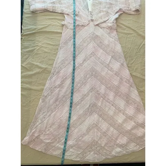 LoveShackFancy Blush Maxi Dress with Ruffle Sleeves - Picture 5 of 11